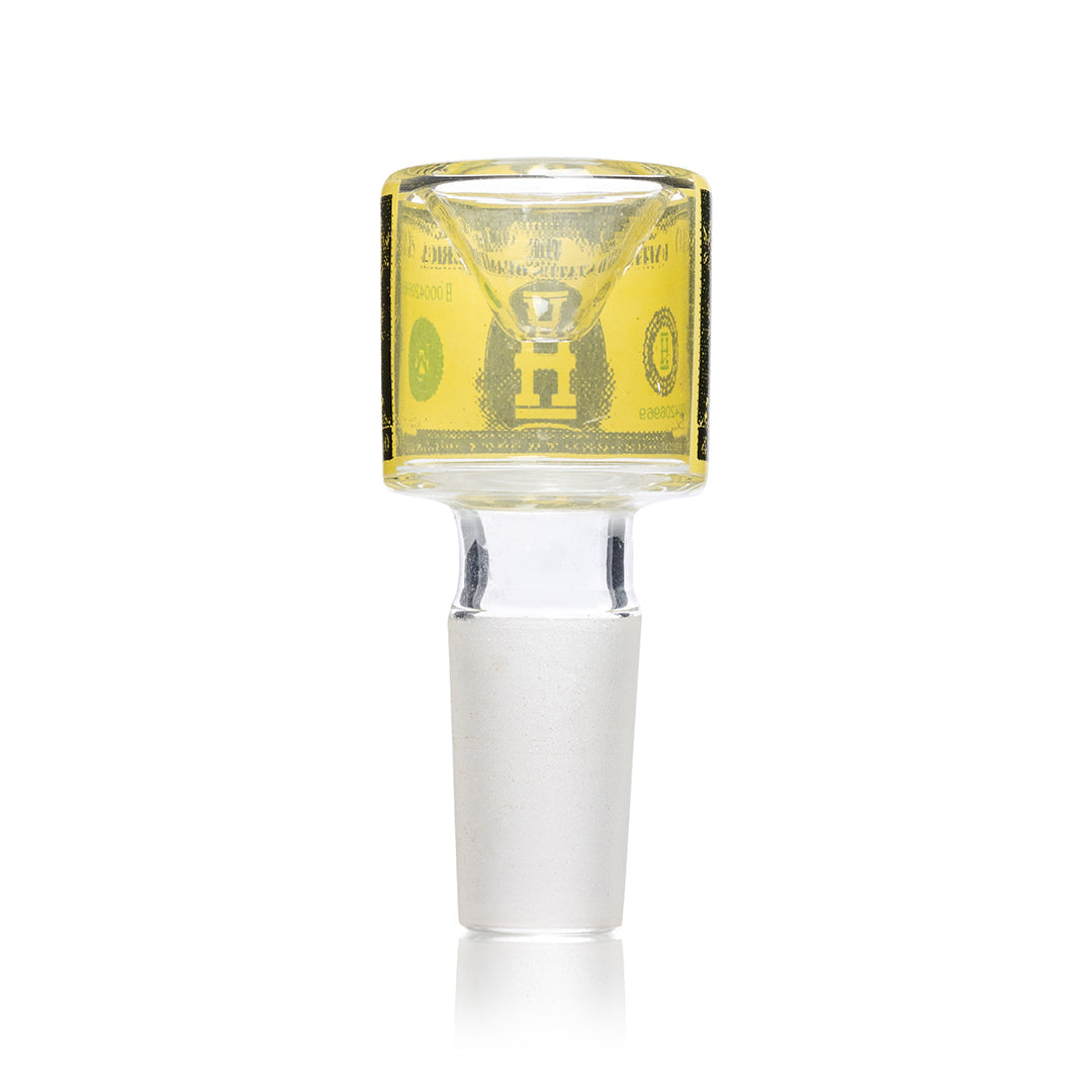 Dollar Glass Flower Bowl | 14mm Male Joint - Discreet Smoker