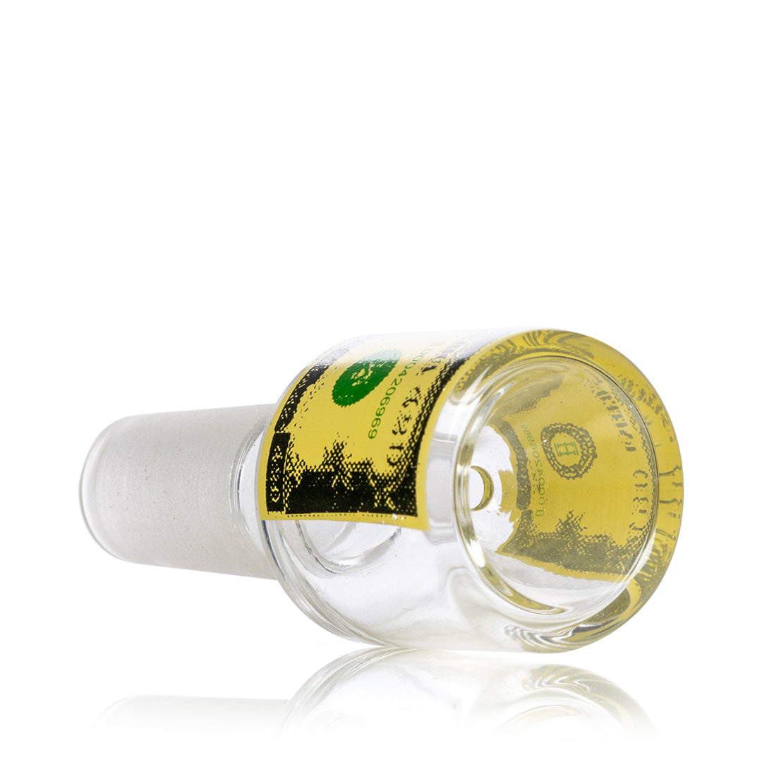 Dollar Glass Flower Bowl | 14mm Male Joint - Discreet Smoker