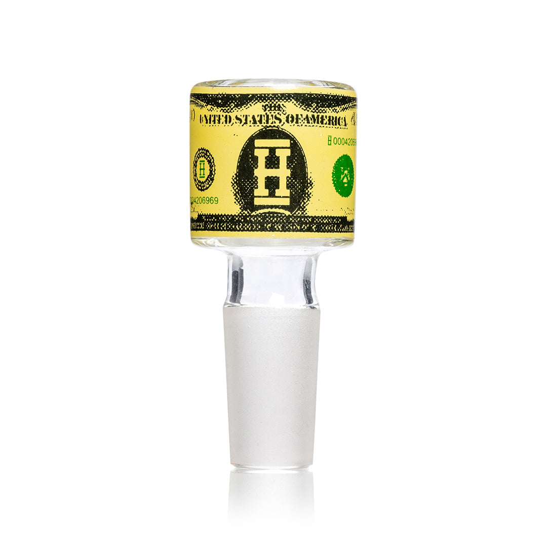 Dollar Glass Flower Bowl | 14mm Male Joint - Discreet Smoker