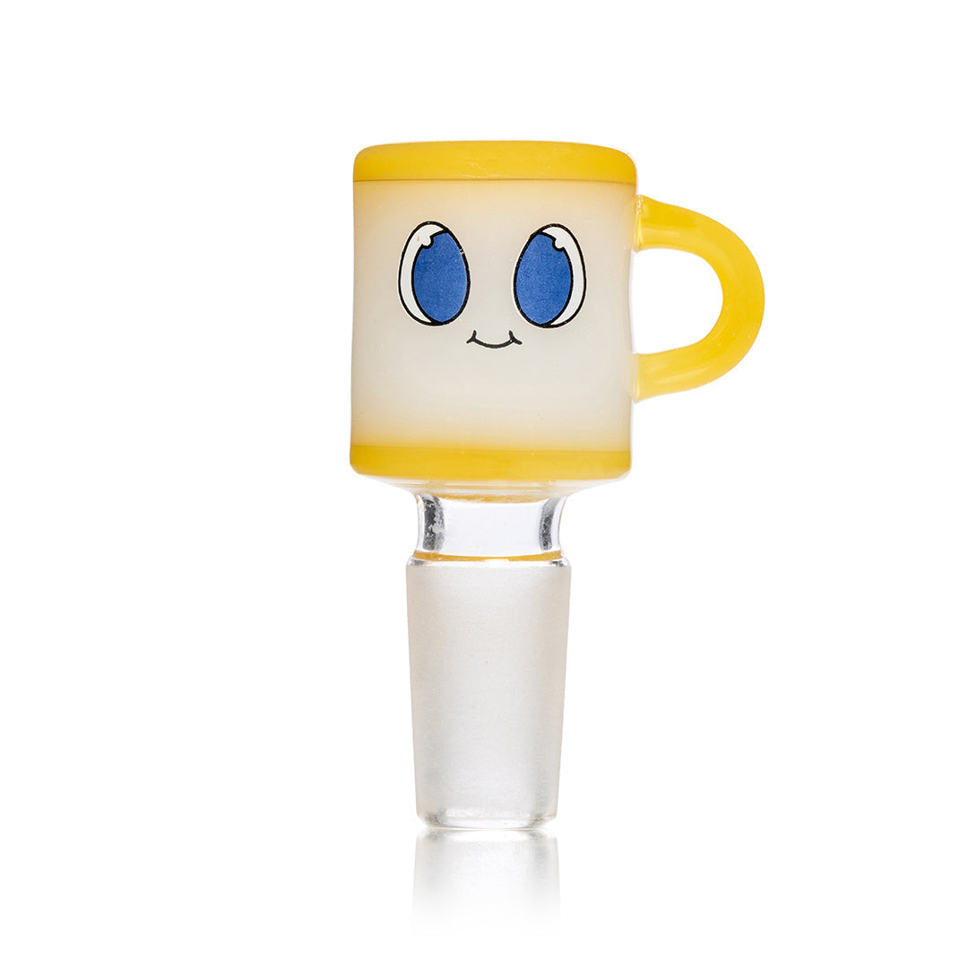 Tea Cup Flower Bowl | 14mm Male Joint - Discreet Smoker