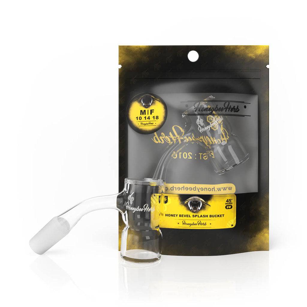 HONEY BEVEL SPLASH BUCKET QUARTZ BANGER - 45° DEGREE | BL - Discreet Smoker