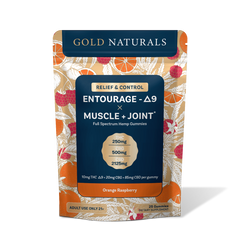 Gold Naturals Entourage Δ9 x Muscle + Joint Gummy - Discreet Smoker