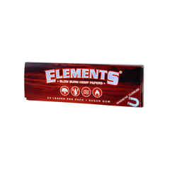 Elements Red Slow Burn Hemp Rolling Papers - Discreet Smoker