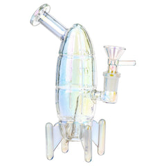 Journey To The Stars Electroplated Glass Water Pipe - 7" / 14mm F - Discreet Smoker