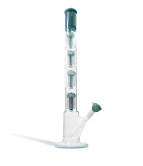 24 Inch Quad Perc Water Pipe with Color Matched Base and Mouthpiece - Discreet Smoker