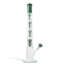24 Inch Quad Perc Water Pipe with Color Matched Base and Mouthpiece - Discreet Smoker