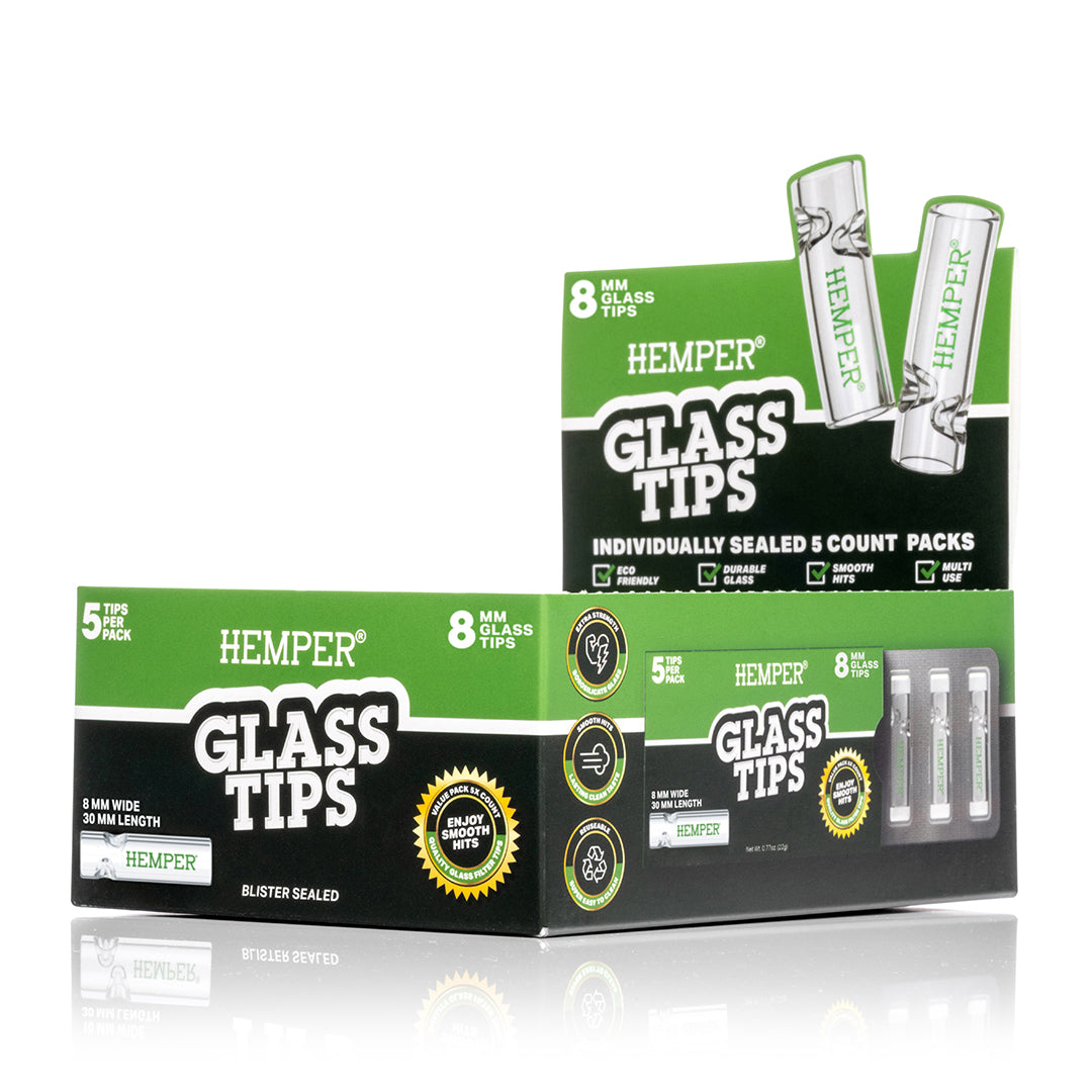 Glass Filter Tips 8mm | Display - Discreet Smoker