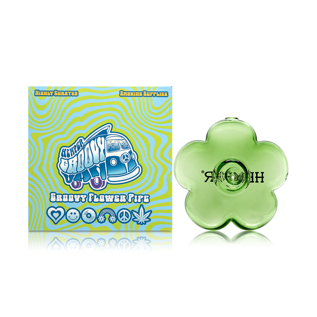 Groovy Flower Hand Pipe - Discreet Smoker