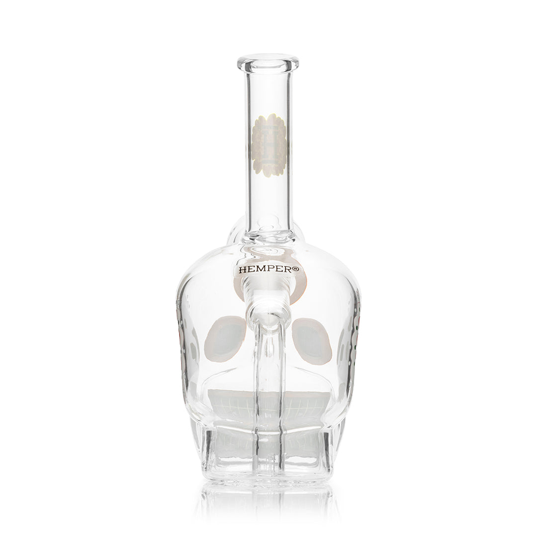 Dia De Los Muertos Skull Bong 6.1" - Discreet Smoker