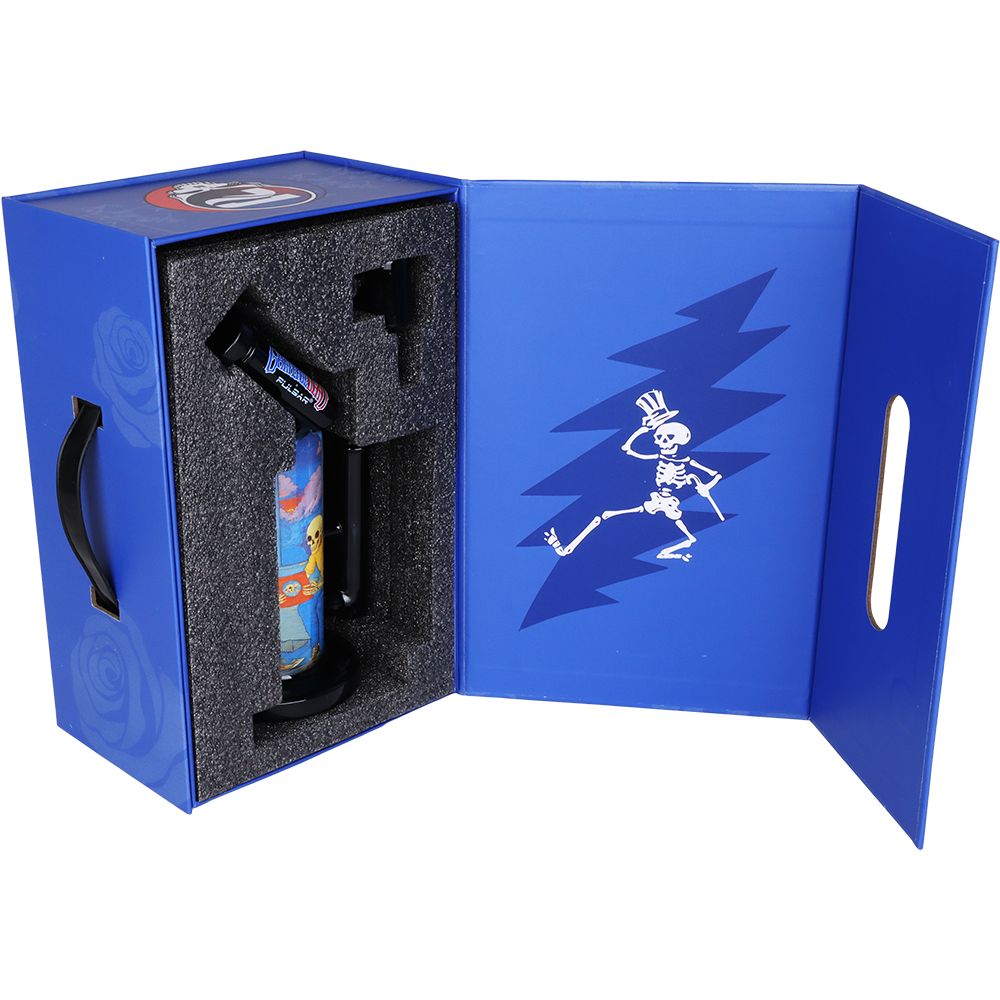 Grateful Dead x Pulsar Inside Print Water Pipe - 8.5" / 14mm F / Deadhead Dorm - Discreet Smoker