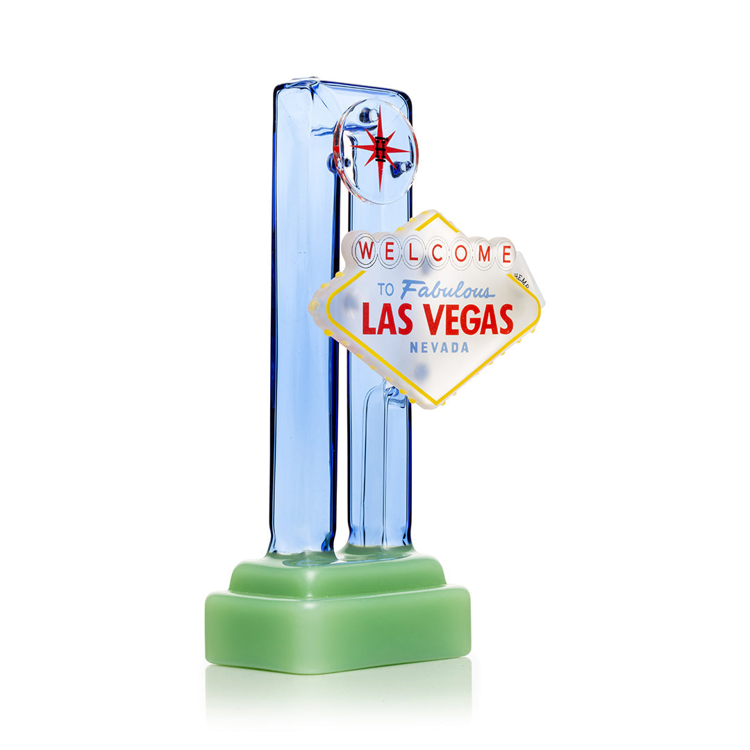 Las Vegas Sign Glass Bong - Discreet Smoker