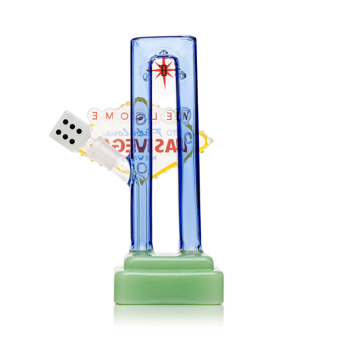 Las Vegas Sign Glass Bong - Discreet Smoker