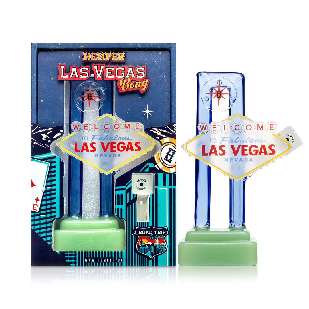 Las Vegas Sign Glass Bong - Discreet Smoker