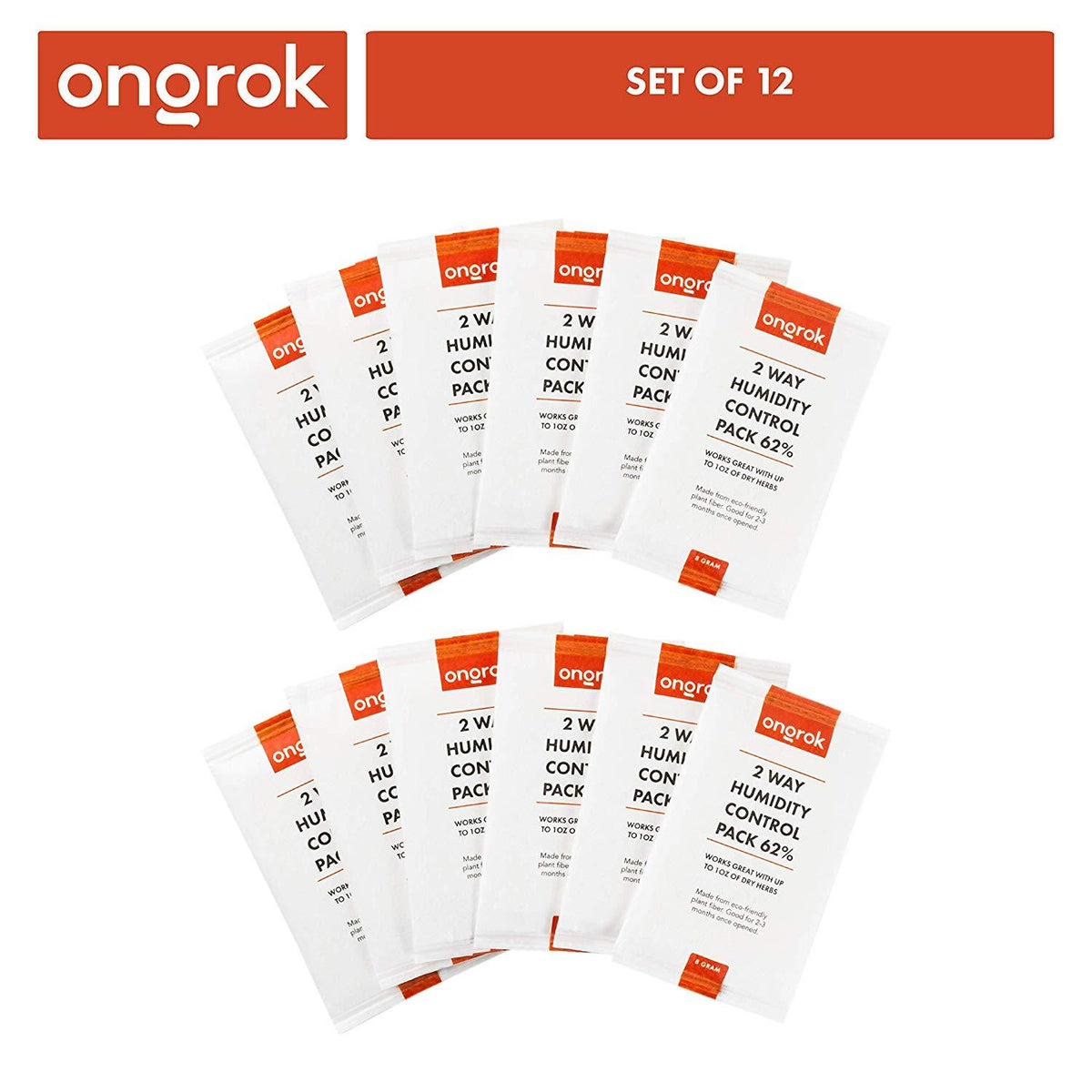 Ongrok 2-Way 62% Humidity Packs | 3 sizes (Small, Medium, Large) - Discreet Smoker