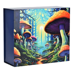 Mushroom Forest Glass Beaker Water Pipe Smoking Set - 7.75" / 14mm F - Discreet Smoker