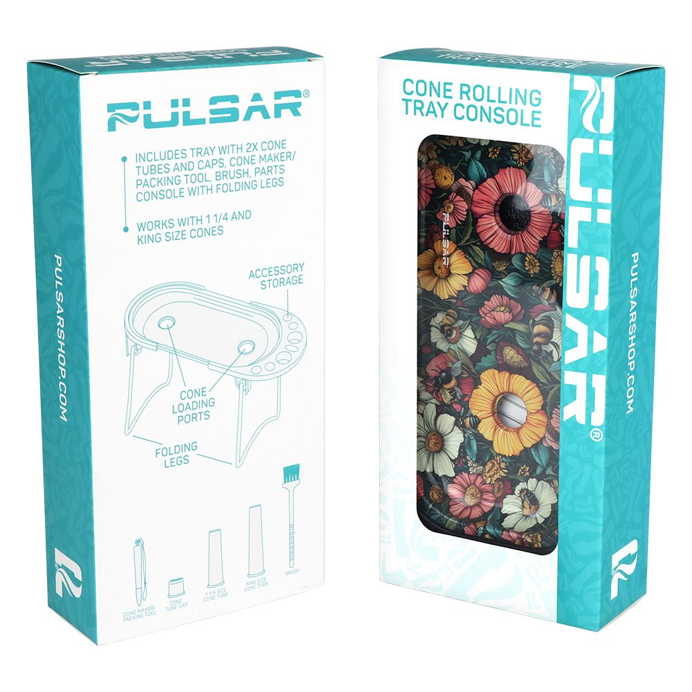 Pulsar Elevated Cone Rolling Tray Console | 9.25"x4.25" - Discreet Smoker