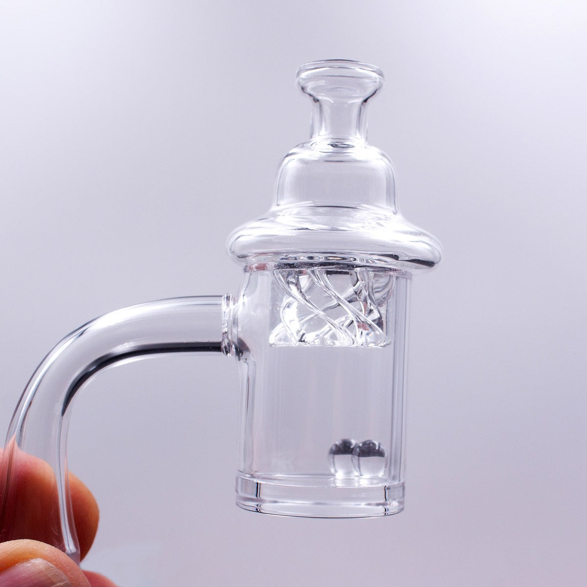 Quartz Banger Set with Spinning Carb Cap and Terp Pearls - Discreet Smoker