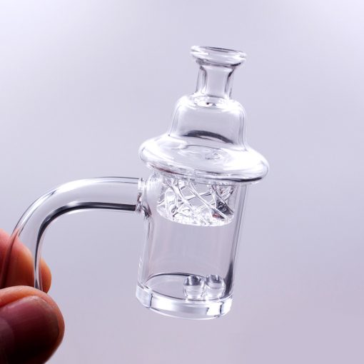 Quartz Banger Set with Spinning Carb Cap and Terp Pearls - Discreet Smoker