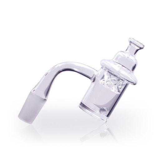 Quartz Banger Set with Spinning Carb Cap and Terp Pearls - Discreet Smoker