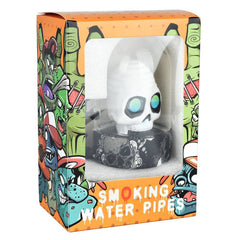 Spun Skull Bell Jar Water Pipe - 5.5" / 14mm F - Discreet Smoker