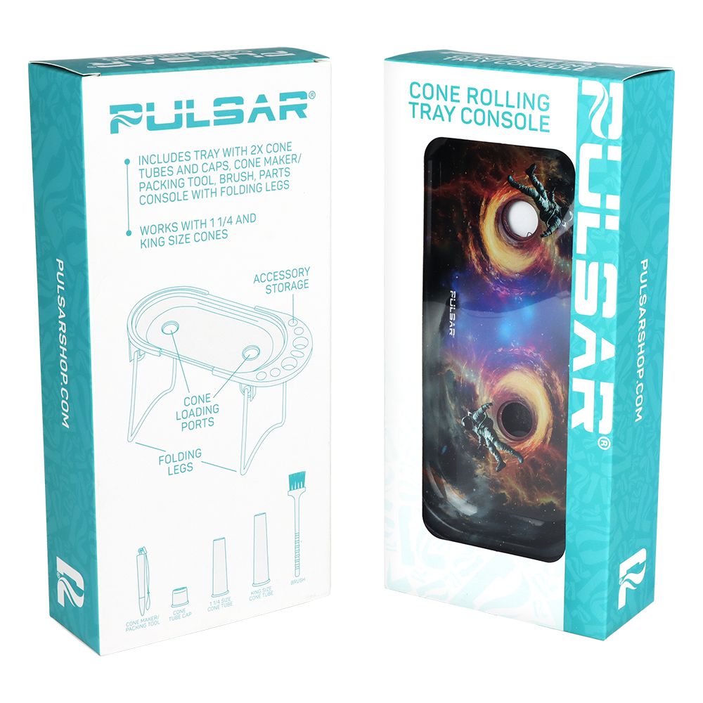 Pulsar Elevated Cone Rolling Tray Console | 9.25"x4.25" - Discreet Smoker