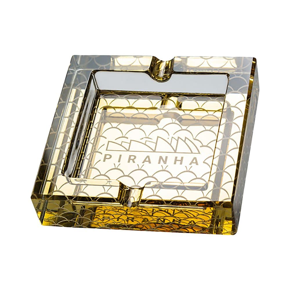 Piranha Scales Square Glass Ashtray | 3.5"