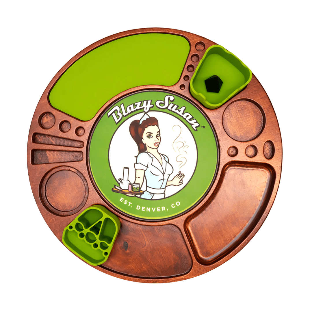 Blazy Susan Spinning Rolling Trays - Discreet Smoker