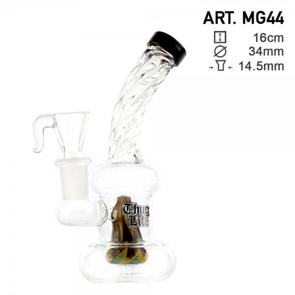 Thug Life | 6" Bubbler Shaped Rasta Water Pipe - Discreet Smoker
