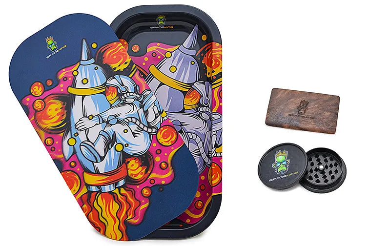 Space King 3D Holographic Slim Tray Kit (5 Designs) - Discreet Smoker