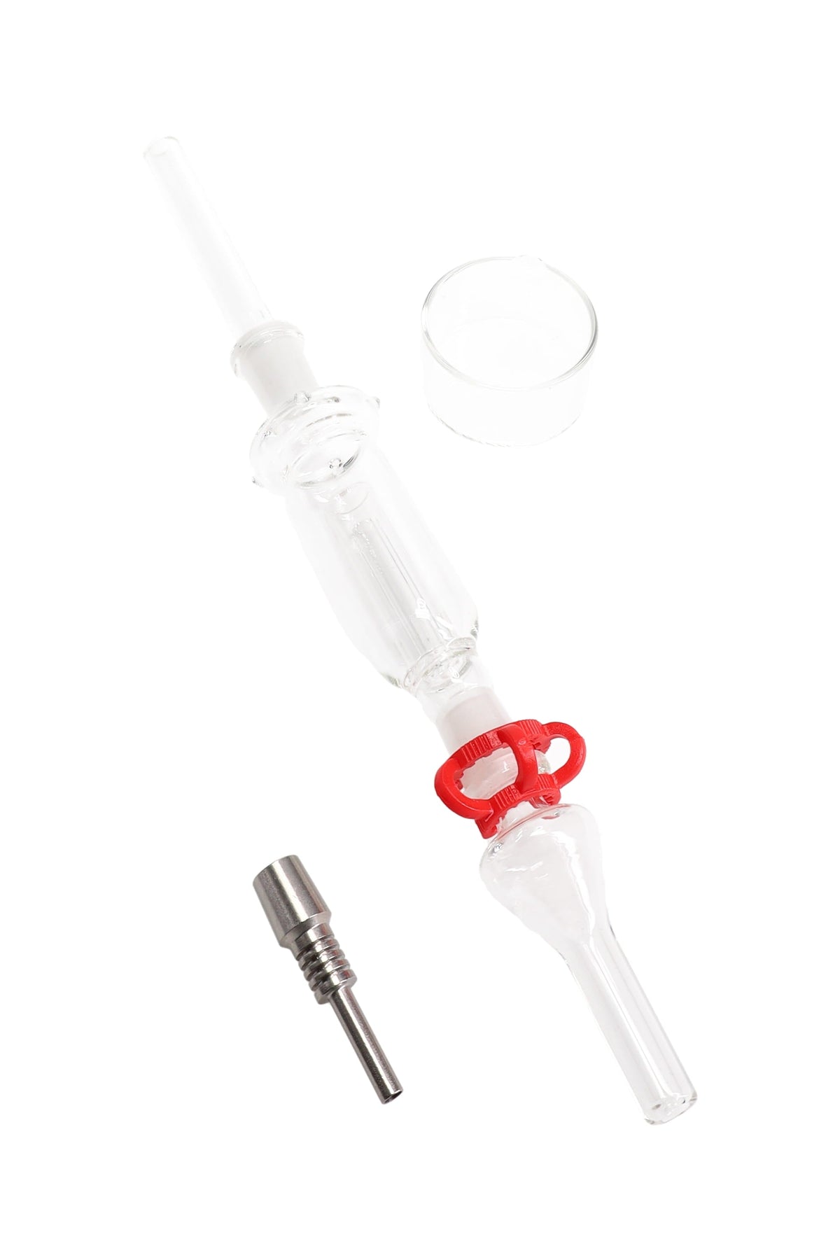 Mini 10 mm Glass Dab Straw Kit “Pocket Sipper” – 7½″ - Discreet Smoker