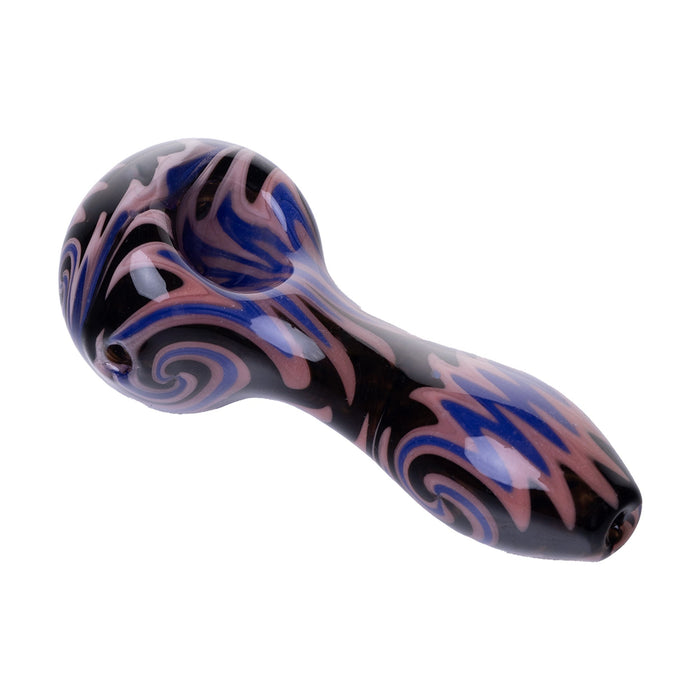 Human Grade Spoon Pipe Model A, Wig Wag - Purple Pink