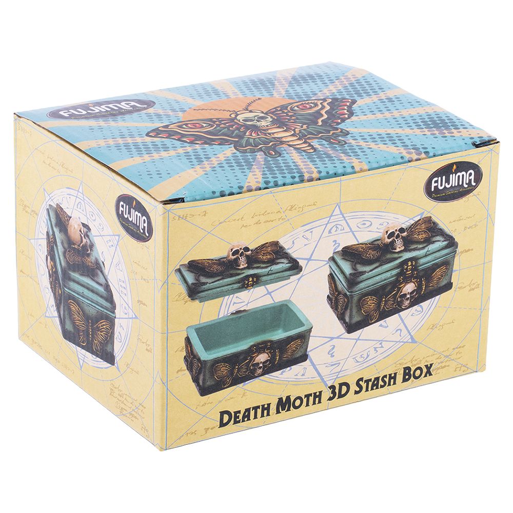 Fujima Death's Head Moth Sarcophagus Resin Stash Box - 5.5"x 4" - Discreet Smoker