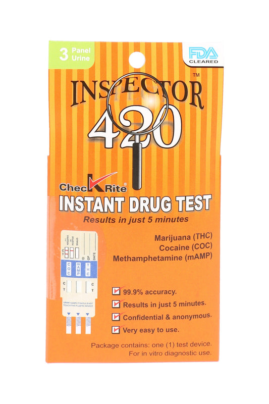 Inspector 420 3-Panel Urine Drug Test – THC/COC/mAMP - Discreet Smoker