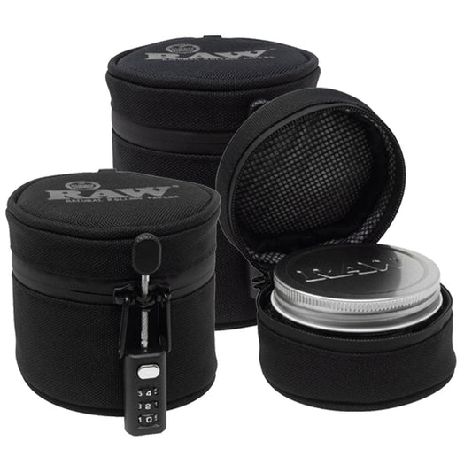 RAW Smell Proof Jar & Cozy w/ Lock - Discreet Smoker