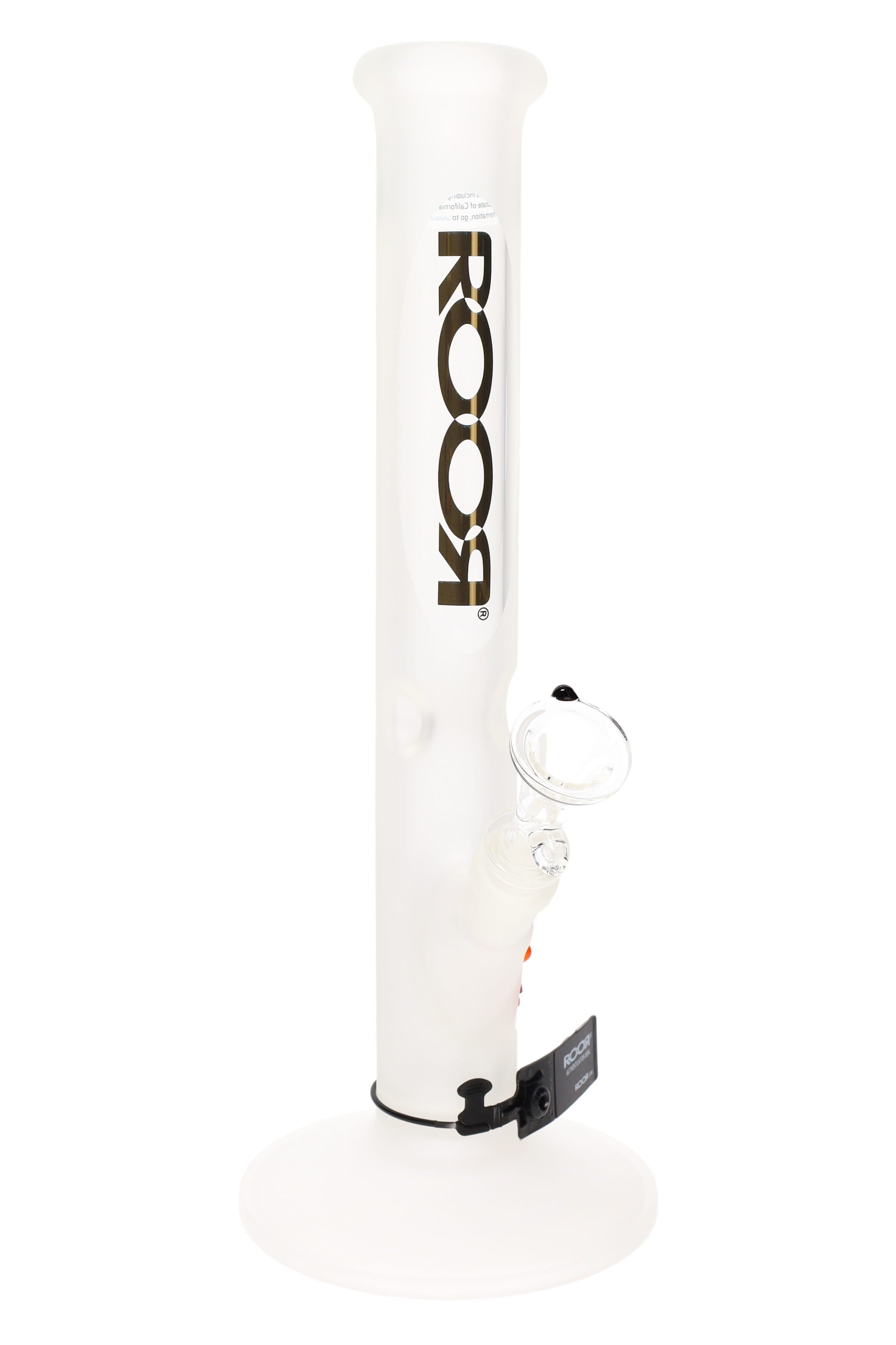 ROOR Frosted Straight Tube Bong – Ice Pinch – 5 mm – 14″ – 45 mm - Discreet Smoker