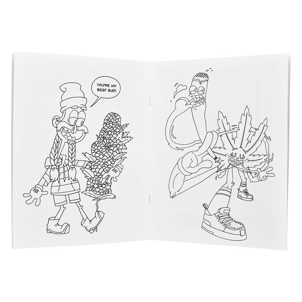 Wood Rocket High AF Adult Coloring Book - 8.5"x11" - Discreet Smoker