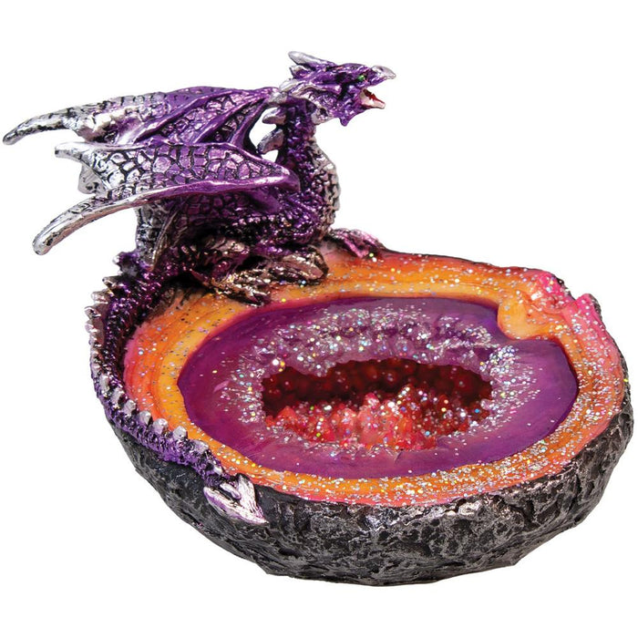 Dragon Geode Ashtrays, Purple Dragon