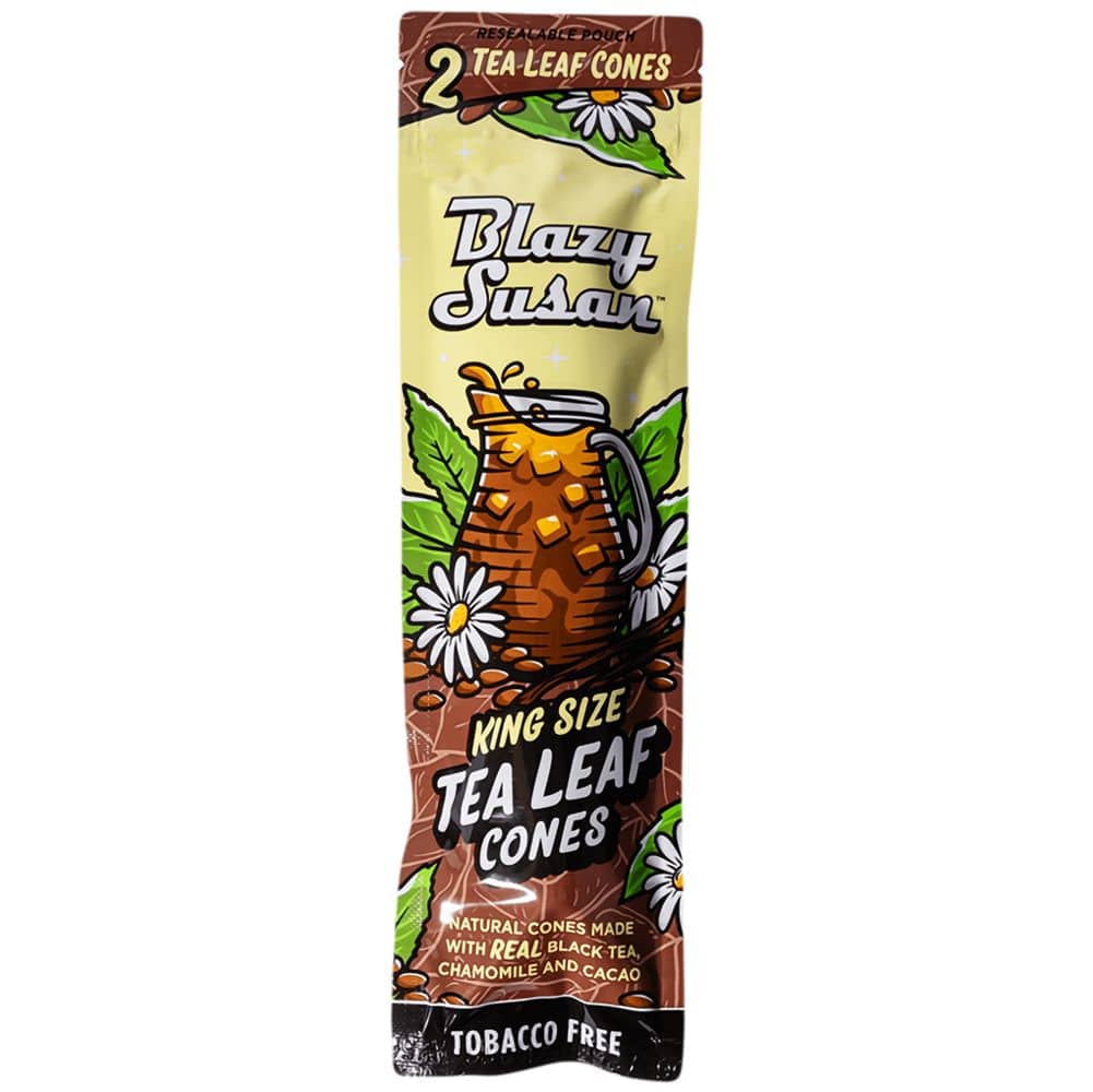 Blazy Susan Tea Leaf Cones- 2pc / King Size 10ct - Discreet Smoker