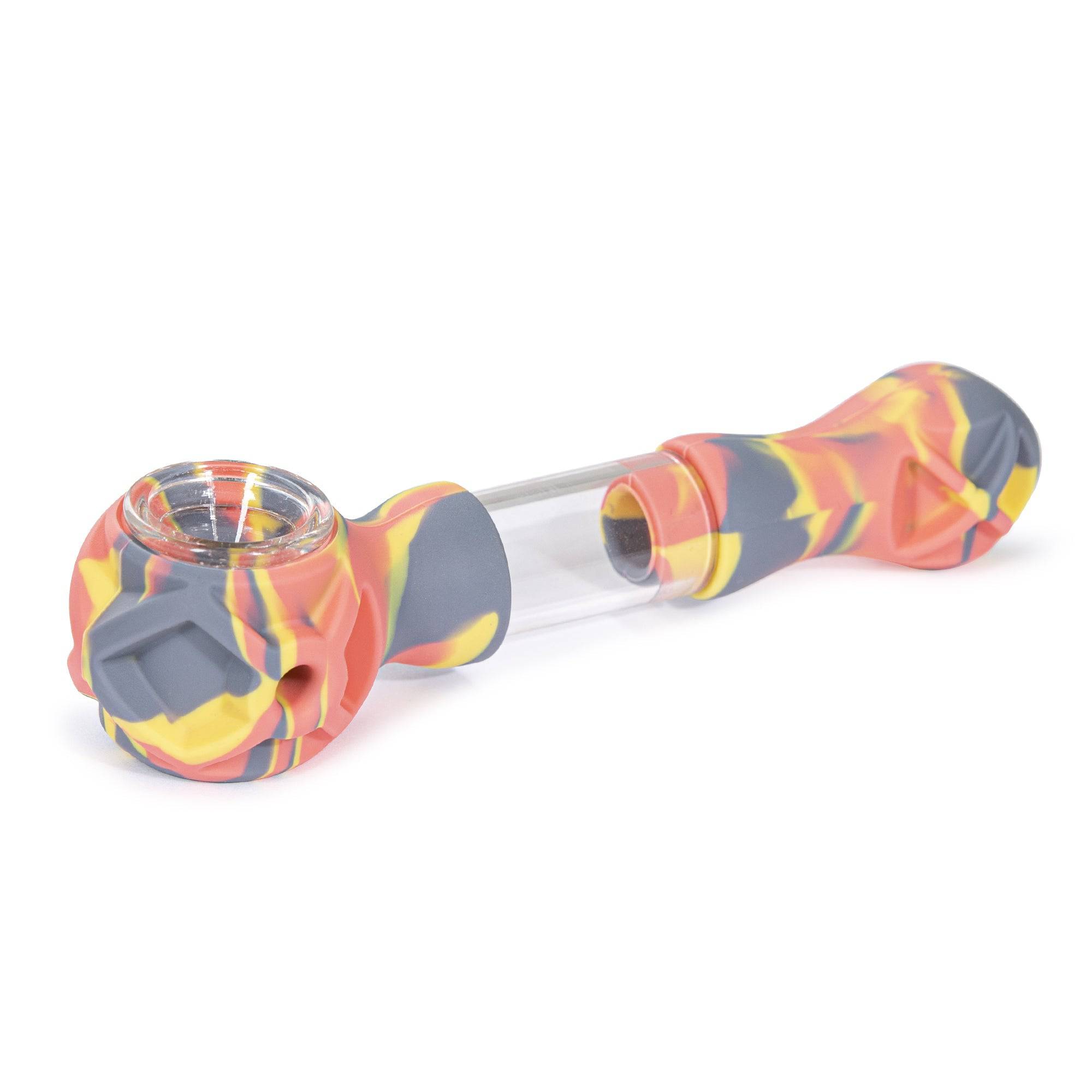 Hybrid Silicone and Glass Spoon with Translucent Chamber by 3 Gates Global - Discreet Smoker