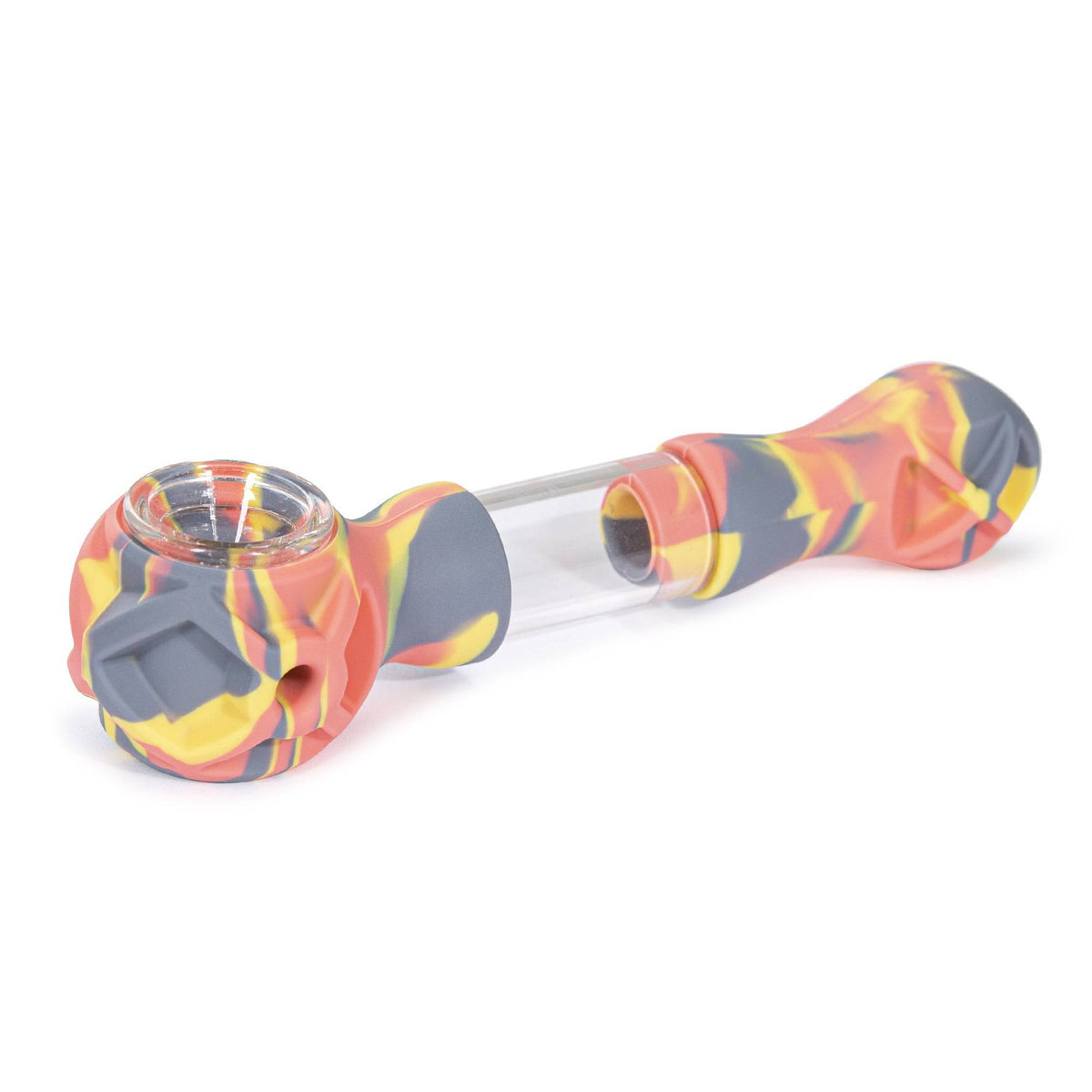 Hybrid Silicone and Glass Spoon with Translucent Chamber by 3 Gates Global - Discreet Smoker
