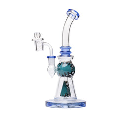 Human Grade 10" Mini Gumball Rig Glass Water Pipe - Discreet Smoker