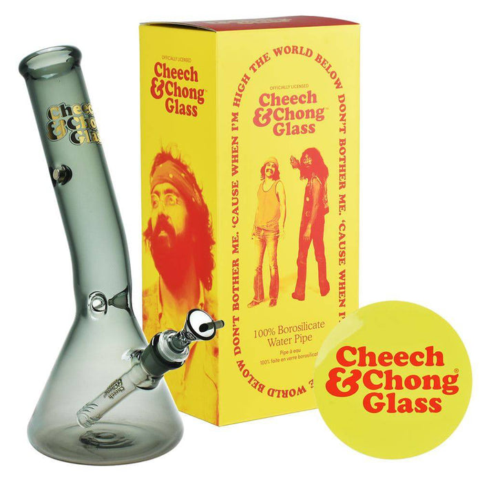 Cheech & Chong Glass Basketball Jones Chillax Bong | 12" | 14mm F, Smoke