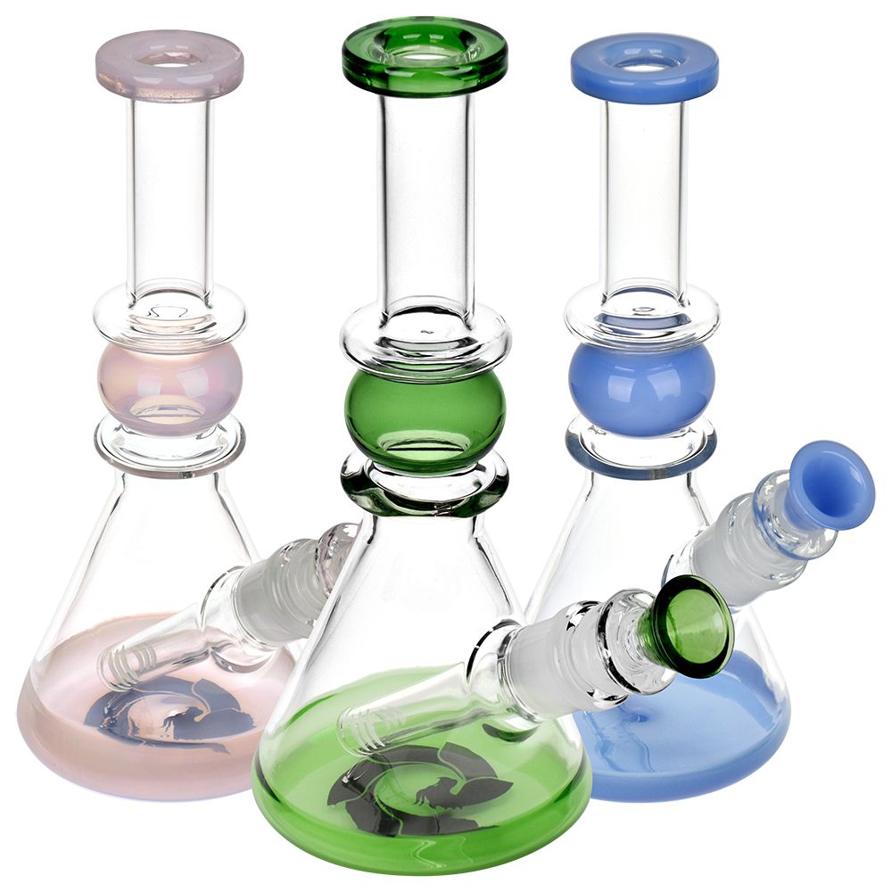 Glass House Orb Beaker Water Pipe - 8.5" / 14mm F - Discreet Smoker