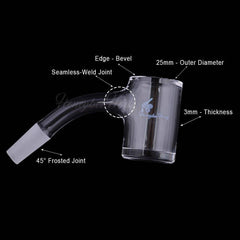 ORIGINAL BEVEL QUARTZ BANGER - 45° DEGREE | BL - Discreet Smoker