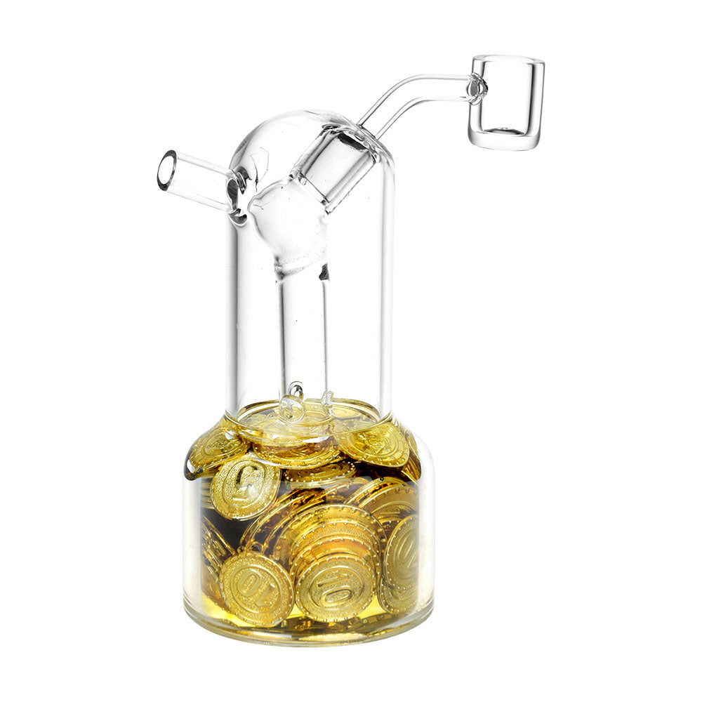 Crypto Currency Glass Dab Rig - 6" / 14mm F - Discreet Smoker