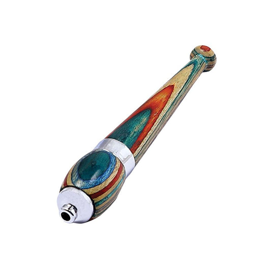Rainbow Wood Zeppelin One Hitter Pipe - Discreet Smoker