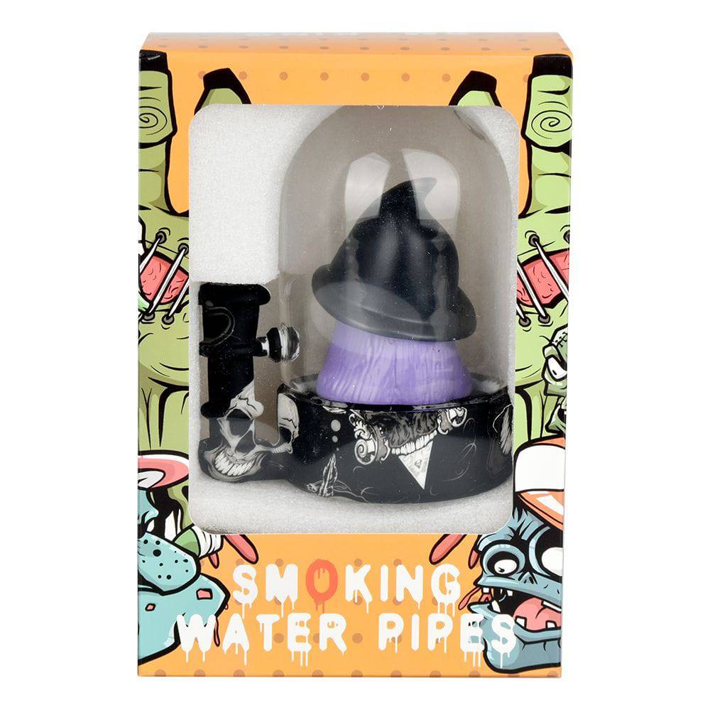 Spooky Witch Bell Jar Water Pipe - 5.5" / 14mm F - Discreet Smoker