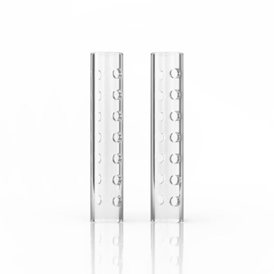 HOLLOW QUARTZ PILLARS WITH HOLES (2PK) - Discreet Smoker