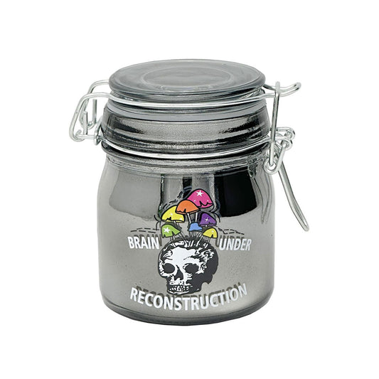 BRAIN UNDER RECONSTRUCTION CLAMPING LID STASH JAR - Discreet Smoker