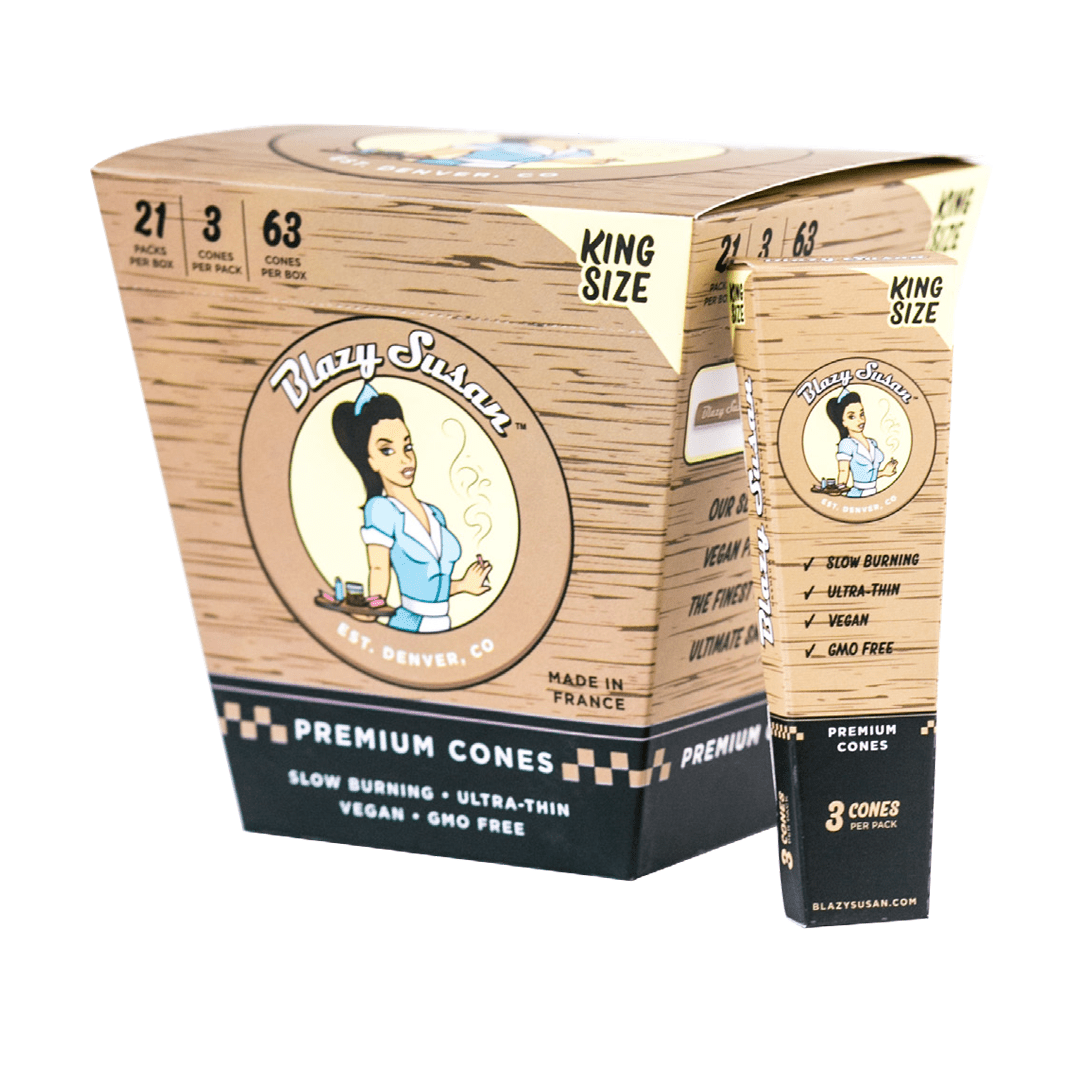 Blazy Susan Unbleached Paper Cones - Discreet Smoker